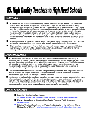 Teacher Retention and Support Workbook