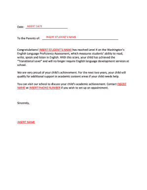 Student Achievement Notice