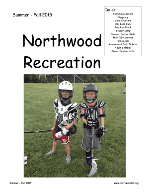 Club flyer ideas - Summer - Fall 2015 Swimming Lessons 100 Book Club Soccer - northwoodnh