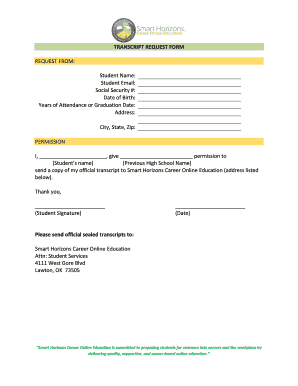 Transcript Request Form