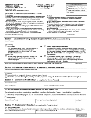 Connecticut Parenting Education Court Order