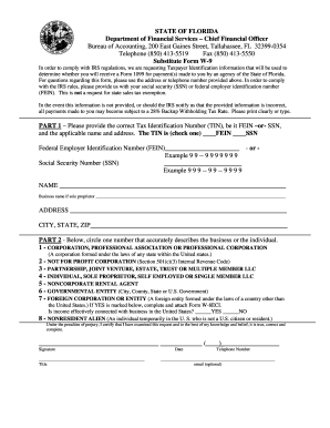 Florida Substitute Form W-9