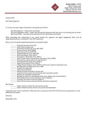 Fillable Online 2013 Individual Organizer Template Fax Email Print ...