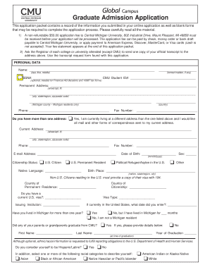 Graduate Admission Application