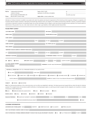Andrews University Undergraduate Application