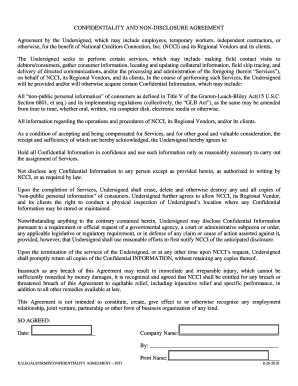 Confidentiality and Non-Disclosure Agreement