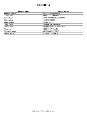 Standard Loan Purchase and Sale Agreement