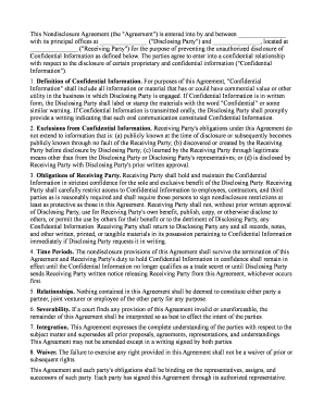 Nondisclosure Agreement