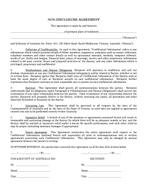 Non-Disclosure Agreement