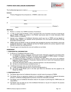 ITSMFA NON DISCLOSURE AGREEMENT - cymcdncom - itsmf org