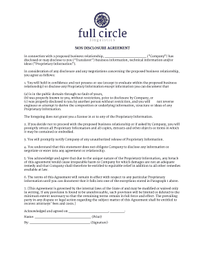 Non-Disclosure Agreement