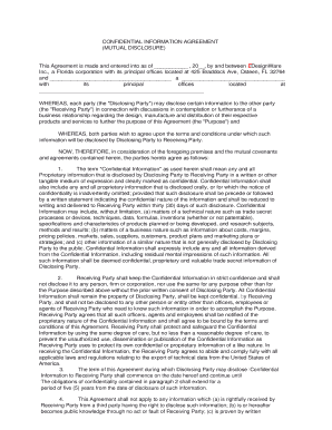 Confidential Information Agreement