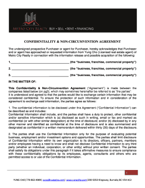 Confidentiality & Non-Circumvention Agreement