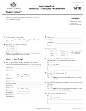 Visitor Visa Application Sponsored Family Stream