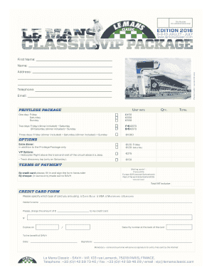 Le Mans Classic Privilege Package