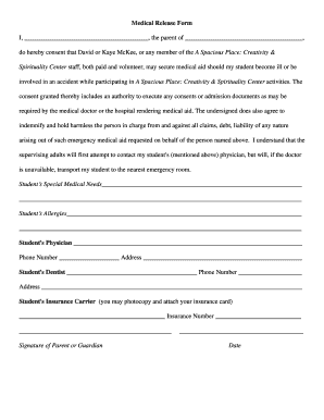 Medical Release Form
