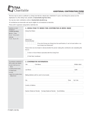 Additional Contribution Form