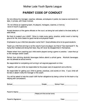 PARENT CODE OF CONDUCT - Mark Twain Elementary School - mtwain k12 ca