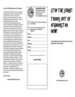 Socialist Party USA Membership Application