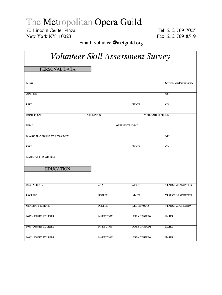 metropolitan opera skill Preview on Page 1