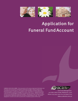 Funeral Fund Account Application