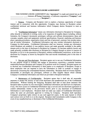 Non-Disclosure Agreement