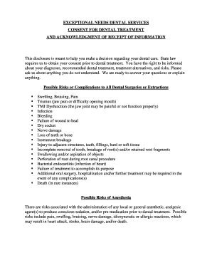 Dental Treatment Consent Form