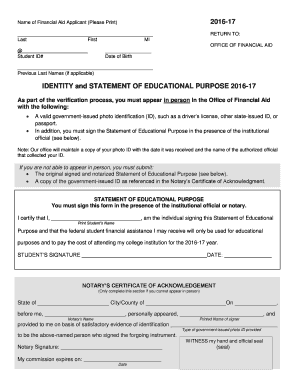 2016-17 Statement of Educational Purpose