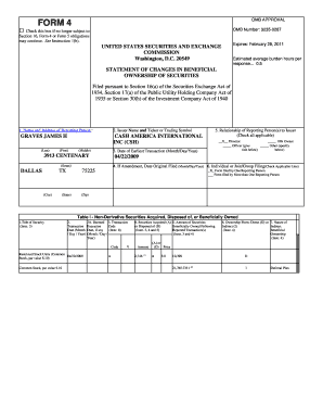 SEC Form 4 Statement of Changes in Beneficial Ownership