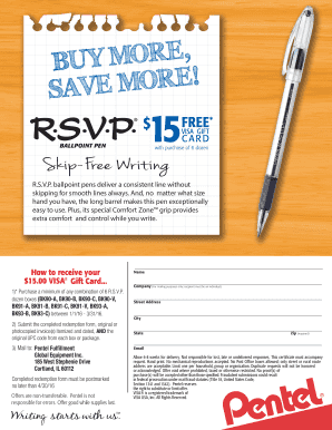 R.S.V.P. Ballpoint Pen Promotion Form
