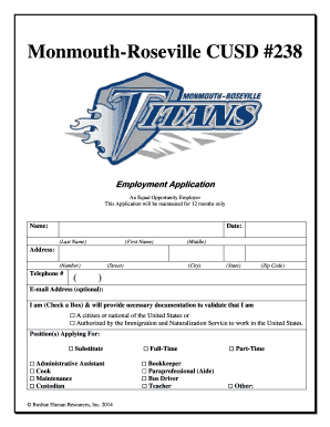 Employment Application Form