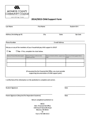 Child Support Form