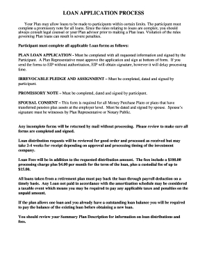 LOAN APPLICATION PROCESS - EIP