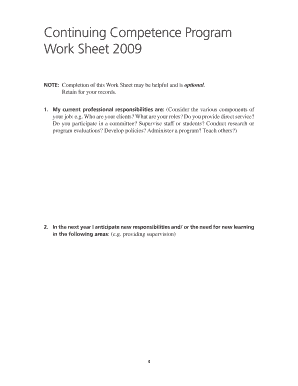 Ontario Social Worker Continuing Competence Program