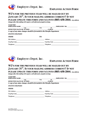 Employee Address Change Form
