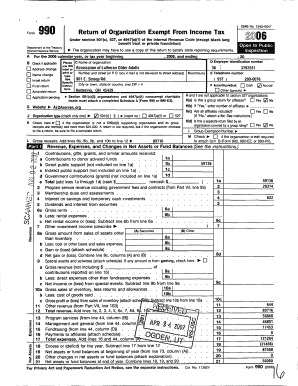 Form 990 Return of Organization Exempt From Income Tax