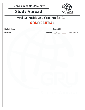 Medical Profile and Consent for Care