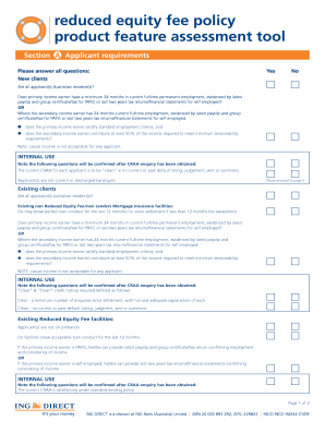 Reduced Equity Fee Policy Assessment Tool