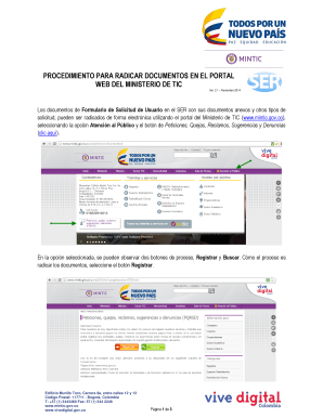 PROCEDIMIENTO PARA RADICAR DOCUMENTOS EN EL PORTAL - mintic gov