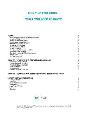 UK ISBN Application Form