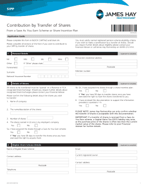 SIPP Contribution by Transfer of Shares