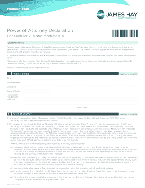 Modular iPlan Power of Attorney Declaration