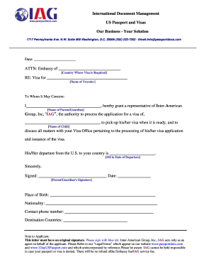 Visa Authorization Letter