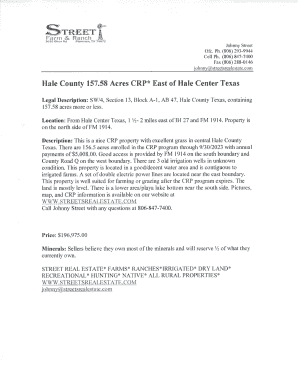 USDA Conservation Reserve Program Contract