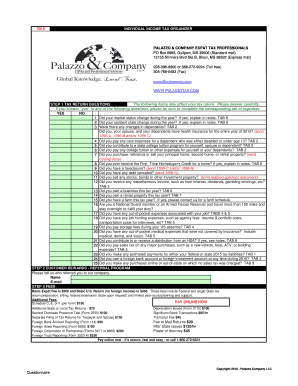 2015 Individual Income Tax Organizer