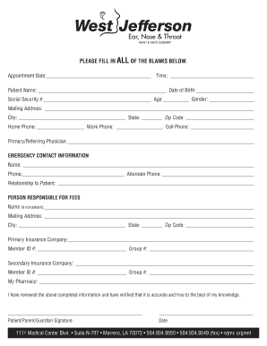 Patient Intake Form