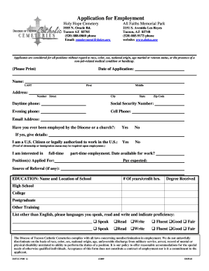 Employment Application Form