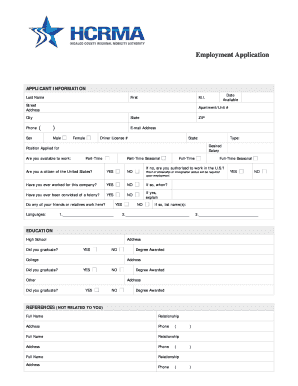 Employment Application Form