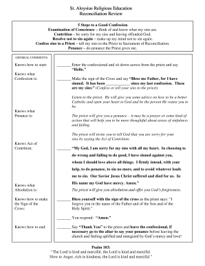 Catholic Reconciliation Review Guide
