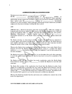 Axis Bank Study Power Loan Agreement